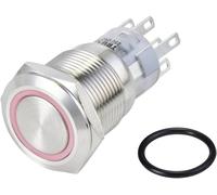TRU COMPONENTS TC-10090976 LAS1-AGQ-22ZE/R/24V/S Bouton-poussoir antivandalisme 250 V/AC 3 A 2 x On/On à accrochage rouge IP65 1 pc(s)