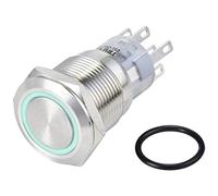 TRU Components TC-10090984 LAS1-AGQ-22ZE/B/24V/S Bouton poussoir protégé contre le vandalisme 250 V/AC 3 A 2 x ON/ON