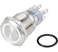 TRU COMPONENTS TC-10090988 LAS1-AGQ-22ZE/W/24V/S Bouton-poussoir antivandalisme 250 V/AC 3 A 2 x On/On à accrochage blanc IP65 1 pc(s)