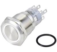TRU COMPONENTS TC-10090988 LAS1-AGQ-22ZE/W/24V/S Bouton-poussoir antivandalisme 250 V/AC 3 A 2 x On/On à accrochage blanc IP65