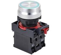Tru Components Boutons-poussoirs série ONPOW26-11ZE, Bouton + interrupteur, Bleu