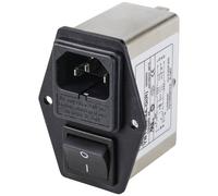 TRU COMPONENTS TC-10101524 Filtre d'alimentation avec connecteur femelle pour appareil, avec interrupteur 250 V/AC 4 A 1.2 mH