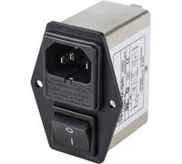 TRU COMPONENTS TC-10101524 Filtre dalimentation avec connecteur femelle pour appareil, avec interrupteur 250 V/AC 4 A 1.2 mH 1 pc(s)