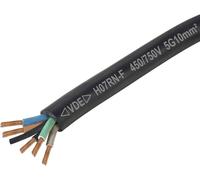 TRU COMPONENTS TC-11594964 Câble à gaine caoutchouc H07RN-F 5 x 10 mm² noir Marchandise vendue au mètre