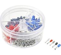 TRU COMPONENTS TC-11599328 Assortiment dembouts simples 0.5 mm², 0.75 mm², 1 mm², 1.5 mm², 2.5 mm² partiellement isolé blanc, gris, rouge, noir, bleu 400 pc(s)