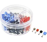 TRU COMPONENTS TC-11599332 Assortiment dembouts simples 0.75 mm², 1 mm², 1.5 mm², 2.5 mm² partiellement isolé gris, rouge, noir, bleu 200 pc(s)