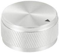 TRU COMPONENTS TC-11613824 Tête de bouton rotatif avec marquage argent (Ø x H) 34 mm x 17 mm aluminium 1 pc(s)