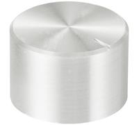TRU COMPONENTS TC-11613836 Tête de bouton rotatif avec marquage argent (Ø x H) 20 mm x 13 mm aluminium, plastique