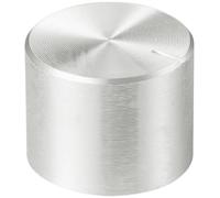 TRU COMPONENTS TC-11613868 Tête de bouton rotatif avec marquage argent (Ø x H) 17 mm x 13 mm aluminium, plastique
