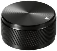 TRU COMPONENTS TC-11654300 Tête de bouton rotatif avec marquage noir (Ø x H) 34 mm x 17 mm aluminium 1 pc(s)