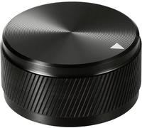 TRU COMPONENTS TC-11654300 Tête de bouton rotatif avec marquage noir (Ø x H) 34 mm x 17 mm aluminium 1 pc(s)