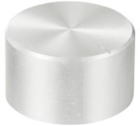 TRU COMPONENTS TC-11696504 Tête de bouton rotatif avec marquage argent (Ø x H) 30 mm x 17 mm aluminium, plastique