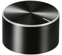 TRU COMPONENTS TC-11696508 Tête de bouton rotatif avec marquage noir (Ø x H) 30 mm x 17 mm aluminium, plastique