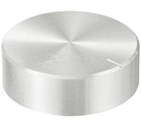 TRU COMPONENTS TC-11696512 Tête de bouton rotatif avec marquage argent (Ø x H) 40 mm x 13 mm aluminium, plastique