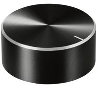 TRU COMPONENTS TC-11696524 Tête de bouton rotatif avec marquage noir (Ø x H) 40 mm x 17 mm aluminium, plastique