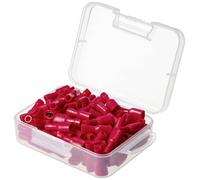 TRU COMPONENTS TC-11894520 Cosse clip Largeur d'accouplement: 6.3 mm Épaisseur de contact: 0.8 mm entièrement isolé rouge 100