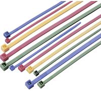 TRU COMPONENTS TC-11919648 Serre-câble 100 x 2.5 mm, 203 x 2.5 mm, 292 x 3.6 mm vert, rouge, bleu, jaune 100 pc(s)