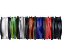TRU COMPONENTS TC-12112356 Fil de câblage 0.34 mm² noir, blanc, rouge, bleu, marron, gris, jaune-vert 1 set