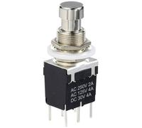 TRU COMPONENTS TC-12193708 Interrupteur à pression DPDT avec broche droite Courant de commutation (m