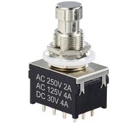 TRU Components Interrupteur de pression TC-12193716 4P2T Broche droite Courant max 4 A 1 pc(s)