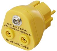 TRU COMPONENTS TC-12277204 Fiche de mise à la terre 2x prises banane 4 mm, 1x prise à bouton-poussoir 10 mm 1 pc(s)