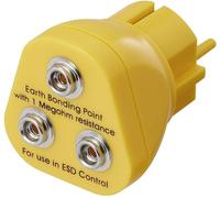 TRU COMPONENTS TC-12351668 Fiche mâle de mise à la terre 3x connecteur à bouton-poussoir 10 mm 1 pc(s)