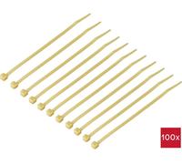 TRU COMPONENTS TC-12533328 Serre-câble 150 mm 3.6 mm marron clair pour les applications à haute température 100 pc(s)