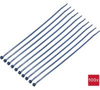 TRU COMPONENTS TC-12533348 Serre-câble 203 mm 2.5 mm bleu Métal détectable 100 pc(s)