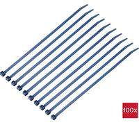 TRU COMPONENTS TC-12533352 Serre-câble 250 mm 4.8 mm bleu Métal détectable 100 pc(s)