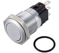 TRU COMPONENTS TC-12647488 Bouton-poussoir 250 V/AC 3 A 1 x Off/(On) IP65 à rappel acier inoxydable 1 pc(s)