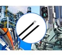 TRU COMPONENTS TC-12647600 Serre-câbles en acier 680 mm 4.6 mm AISI 304 avec revêtement 100 pc(s)