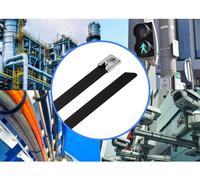 TRU COMPONENTS TC-12647616 Serre-câbles en acier 360 mm 7.9 mm AISI 304 avec revêtement 100 pc(s)