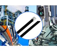 TRU COMPONENTS TC-12647628 Serre-câbles en acier 840 mm 7.9 mm AISI 304 avec revêtement 100 pc(s)