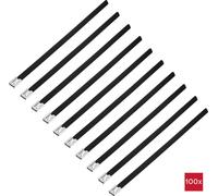TRU COMPONENTS TC-12656616 Serre-câbles en acier 200 mm 7.9 mm AISI 316 avec revêtement 100 pc(s)