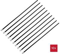 TRU COMPONENTS TC-12656652 Serre-câbles en acier 290 mm 4.6 mm AISI 304 avec revêtement 10 pc(s)