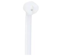 TRU COMPONENTS TC-12814144 Serre-câble 100 mm 3 mm naturel avec languette métallique, résiste aux produits chimiques 100 pc(s)