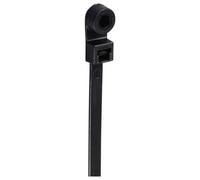 TRU COMPONENTS TC-12814176 Serre-câble 400 mm 7.6 mm noir avec embase à visser, stable aux intempéries et aux UV 100 pc(s)