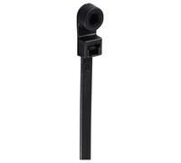 TRU COMPONENTS TC-12814176 Serre-câble 400 mm 7.6 mm noir avec embase à visser, stable aux intempéri