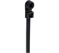 TRU COMPONENTS TC-12814176 Serre-câble 400 mm 7.6 mm noir avec embase à visser, stable aux intempéries et aux UV 100 pc(s)