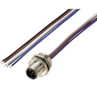 TRU COMPONENTS TC-12833036 Fiche encastrée pour capteur/actionneur M12 embase mâle 0.5 m Nombre de pôles: 5 1 pc(s)