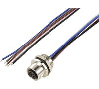 TRU COMPONENTS TC-12833044 Prise encastrée pour capteur/actionneur M12 embase femelle 0.5 m Nombre de pôles: 5 1 pc(s)