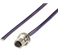 TRU COMPONENTS TC-12833056 Prise encastrée pour capteur/actionneur M12 embase femelle 0.5 m Nombre de pôles: 3 1 pc(s)