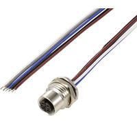TRU COMPONENTS TC-12833068 Prise encastrée pour capteur/actionneur M12 embase femelle 0.5 m Nombre de pôles: 5 1 pc(s)