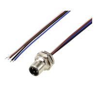 TRU COMPONENTS TC-12833072 Fiche encastrée pour capteur/actionneur M12 embase mâle 0.5 m Nombre de pôles: 4 1 pc(s)