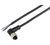 TRU COMPONENTS TC-12833156 Câble de raccordement M12 femelle, coudé 2 m Nombre de pôles: 4 1 pc(s)
