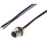 TRU COMPONENTS TC-12833216 Prise encastrée pour capteur/actionneur M12 embase femelle 0.5 m Nombre de pôles: 4 1 pc(s)