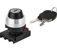 TRU COMPONENTS TC-12835268 ONPOW26BK-Y/31 Elément frontal pour commutateur à clé levier noir 3 x +/- 45 °