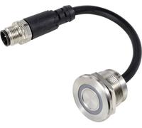 TRU COMPONENTS TC-12835296 TC-TS22A10YSSR12M12 MALE CONNECTOR Poussoir sensitif 24 V 0.5 A 1 x Off/(