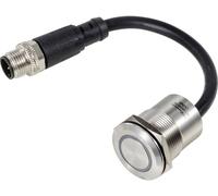 TRU COMPONENTS TC-12835308 TC-PS223P10YSSG12T M12 MALE CONNECTOR Interrupteur piézo 24 V 0.2 A 1 x Off/(On) à rappel vert (Ø)