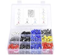 TRU COMPONENTS TC-12888372 Assortiment d'embouts simples 0.5 mm², 0.75 mm², 1 mm², 1.5 mm², 2.5 mm², 4 mm², 6 mm², 10 mm²